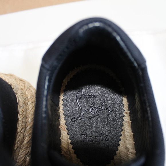 Christian Louboutin Espasneak Navy Canvas Low-Top Espadrille Sneakers - Picture 7 of 16